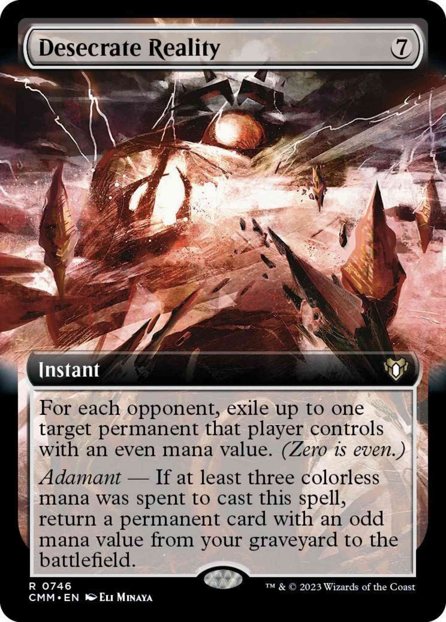 Desecrate Reality [746] [Extended Art] [Commander Masters] [Non-Foil]