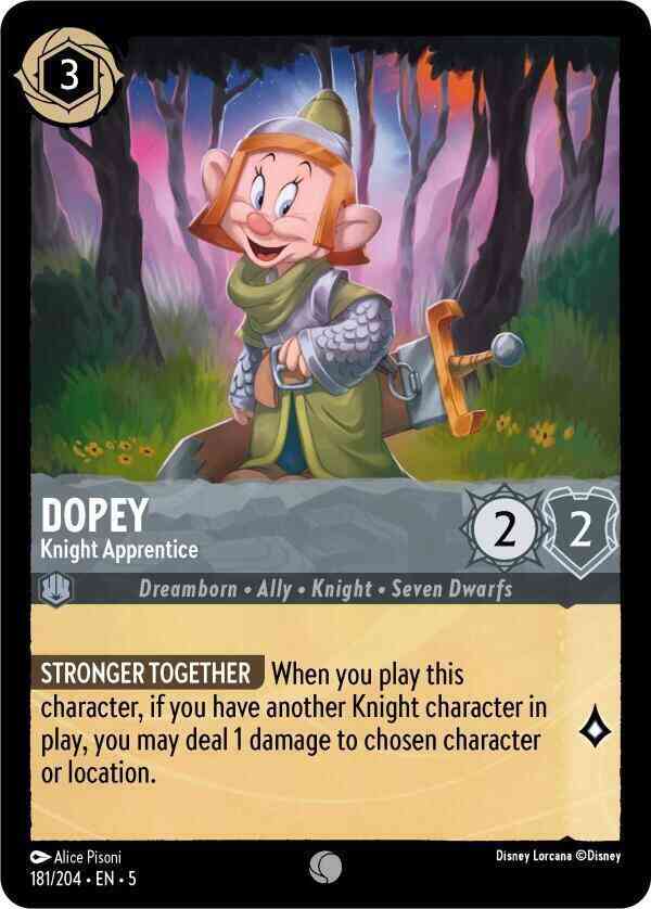 Dopey - Knight Apprentice - 181/204 [Shimmering Skies] [Non-Foil]