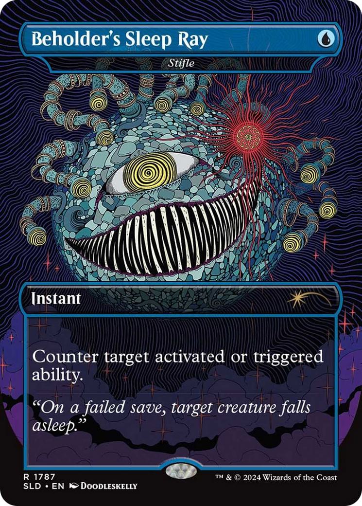 Beholder's Sleep Ray - Stifle [1787] [Borderless] [Eyes of the Beholder I] [Secret Lair Drop] [Non-Foil]