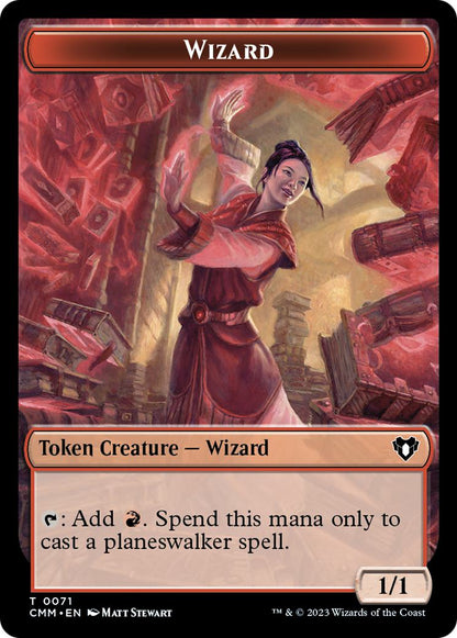 Narset of the Ancient Way Emblem (81) // Wizard Token (71) [Commander Masters: Tokens] [Non-Foil]
