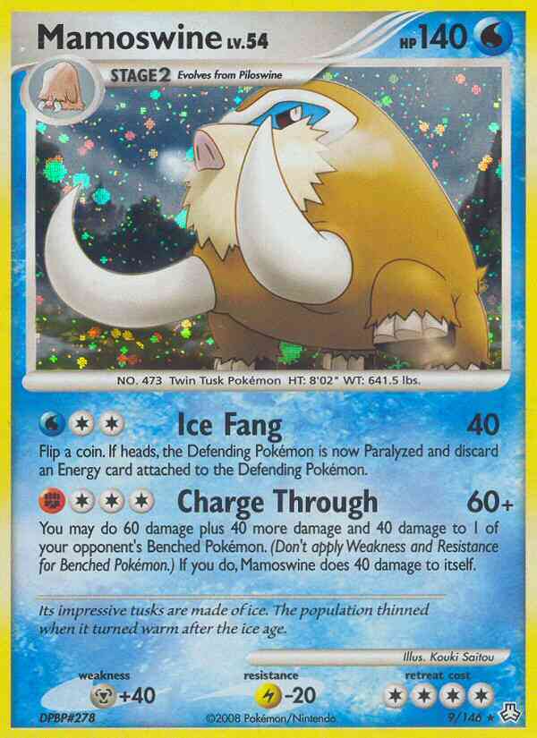 Mamoswine - 9/146 - Rare Holo [dp6-9] [Reverse Holo]