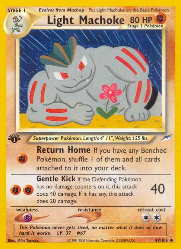 Light Machoke - 49/105 - Uncommon - 1st Edition [neo4-49] [Non-Holo]