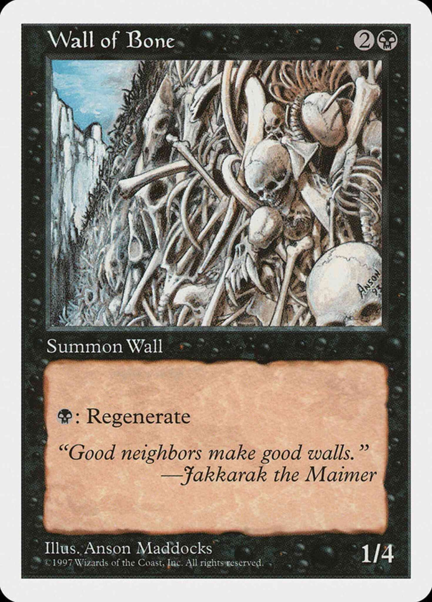 Wall of Bone [203] [Fifth Edition] [Non-Foil]