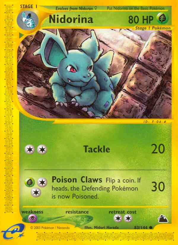 Nidorina - 83/144 - Common [ecard3-83] [Non-Holo]