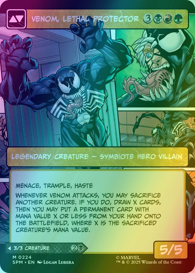 Eddie Brock // Venom, Lethal Protector [224] [Borderless] [Panel] [Marvel's Spider-Man] [Foil]