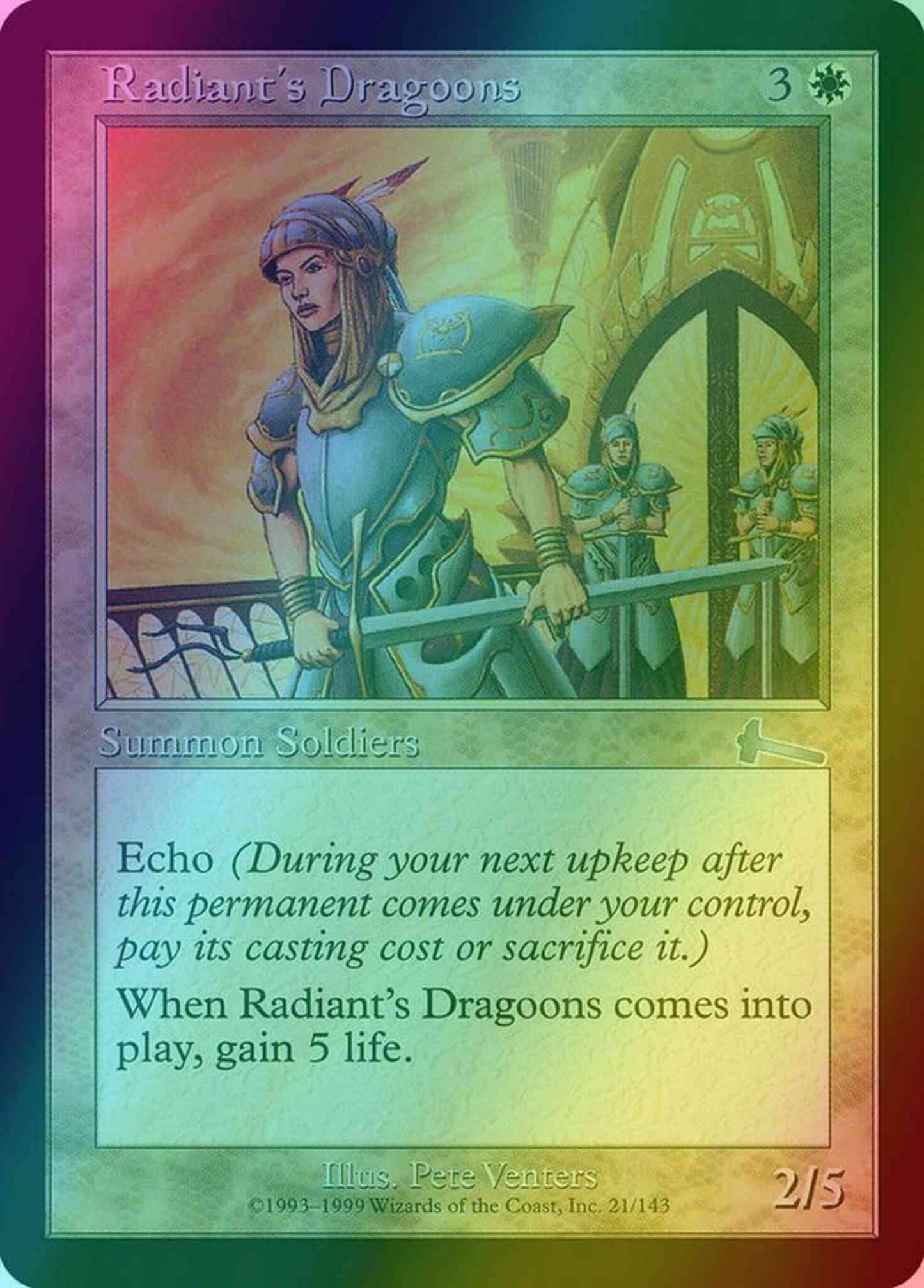 Radiant's Dragoons [21] [Urza's Legacy] [Foil]