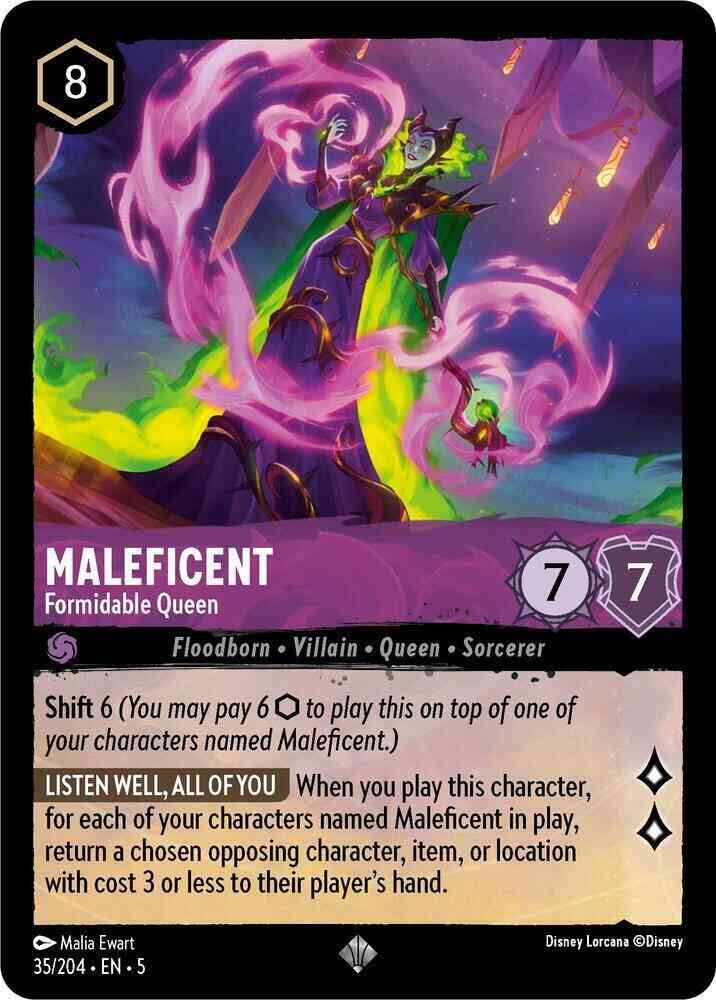 Maleficent - Formidable Queen - 35/204 [Shimmering Skies] [Non-Foil]
