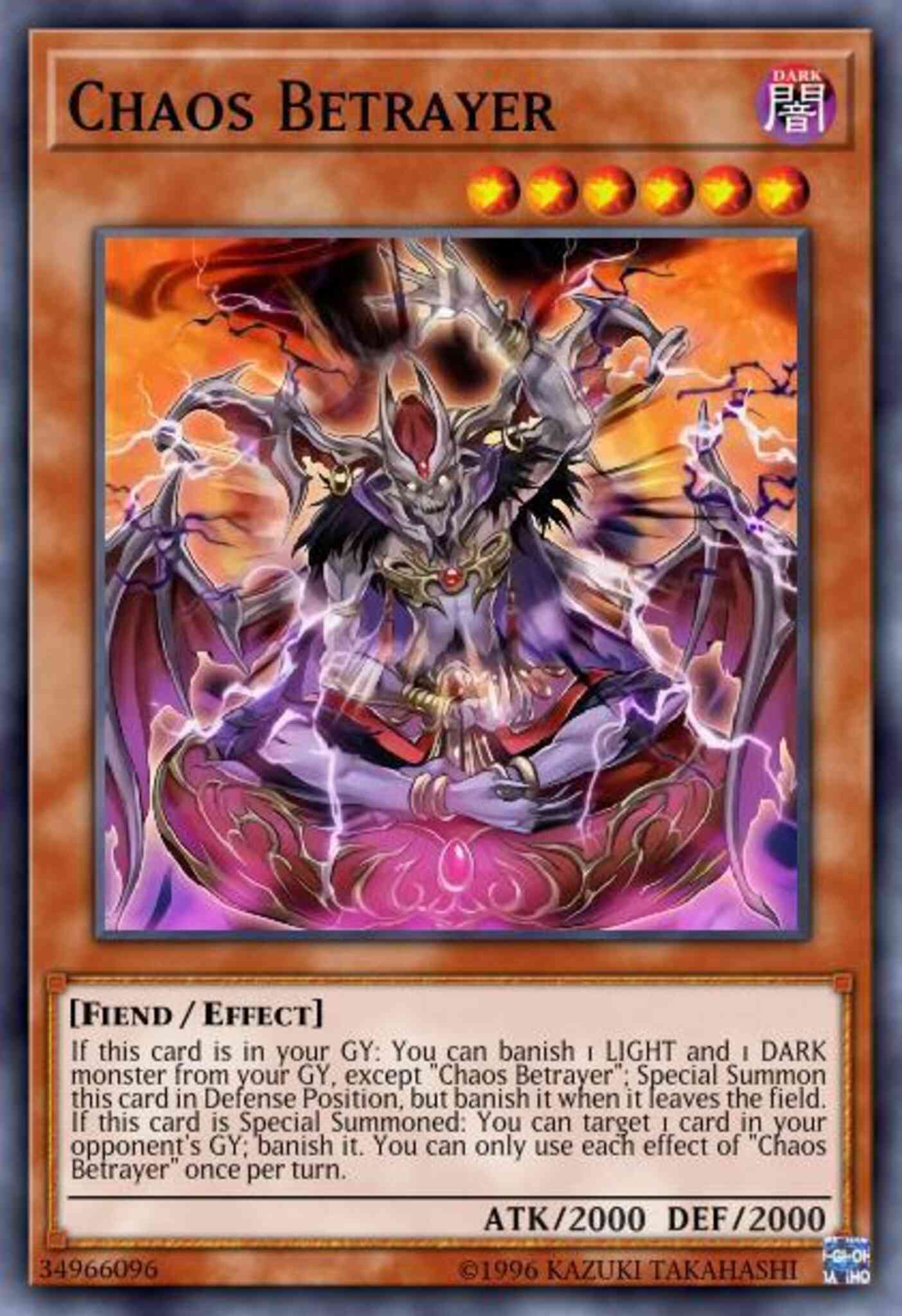 Chaos Betrayer - MP20-EN060 - Common - 1st Edition