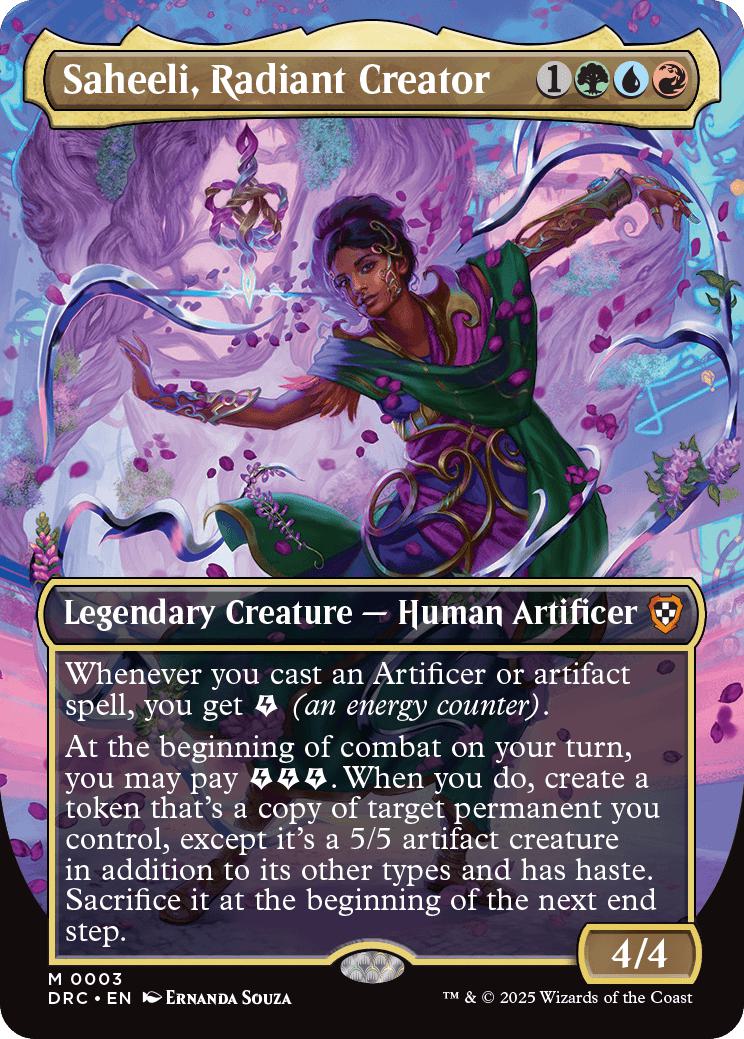 Saheeli, Radiant Creator [3] [Borderless] [Aetherdrift: Commander] [Non-Foil]