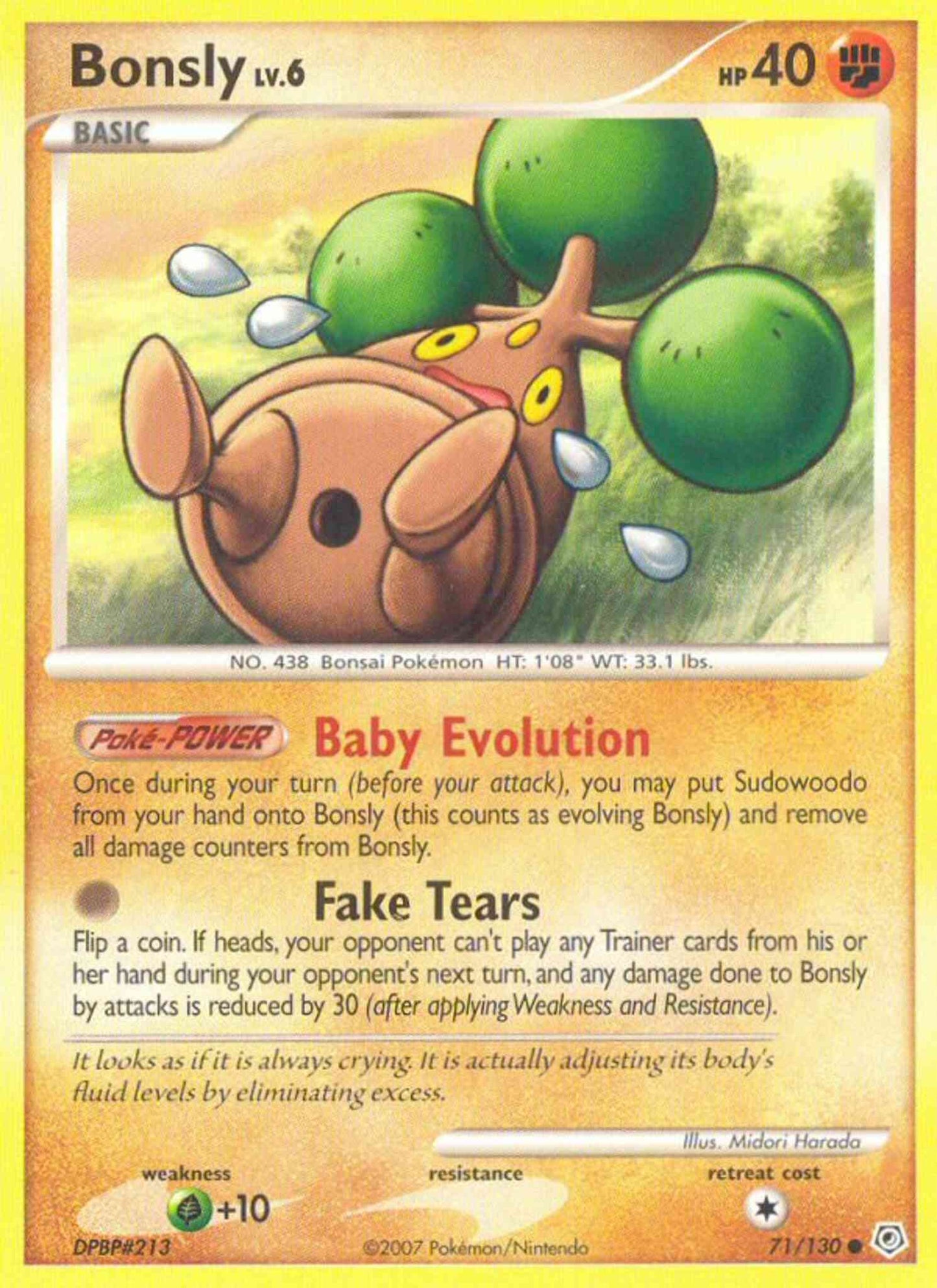 Bonsly - 71/130 - Common [dp1-71] [Non-Holo]