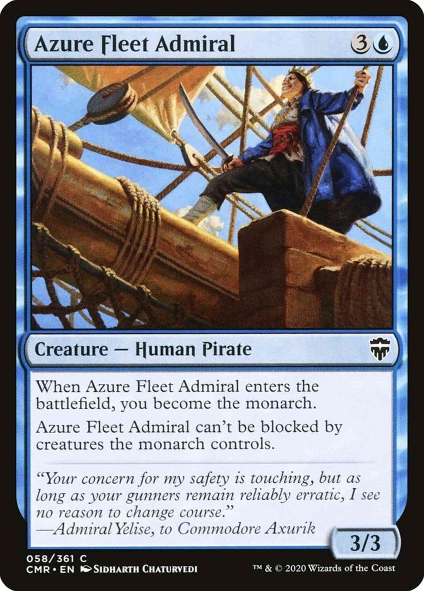 Azure Fleet Admiral [58] [Commander Legends] [Non-Foil]