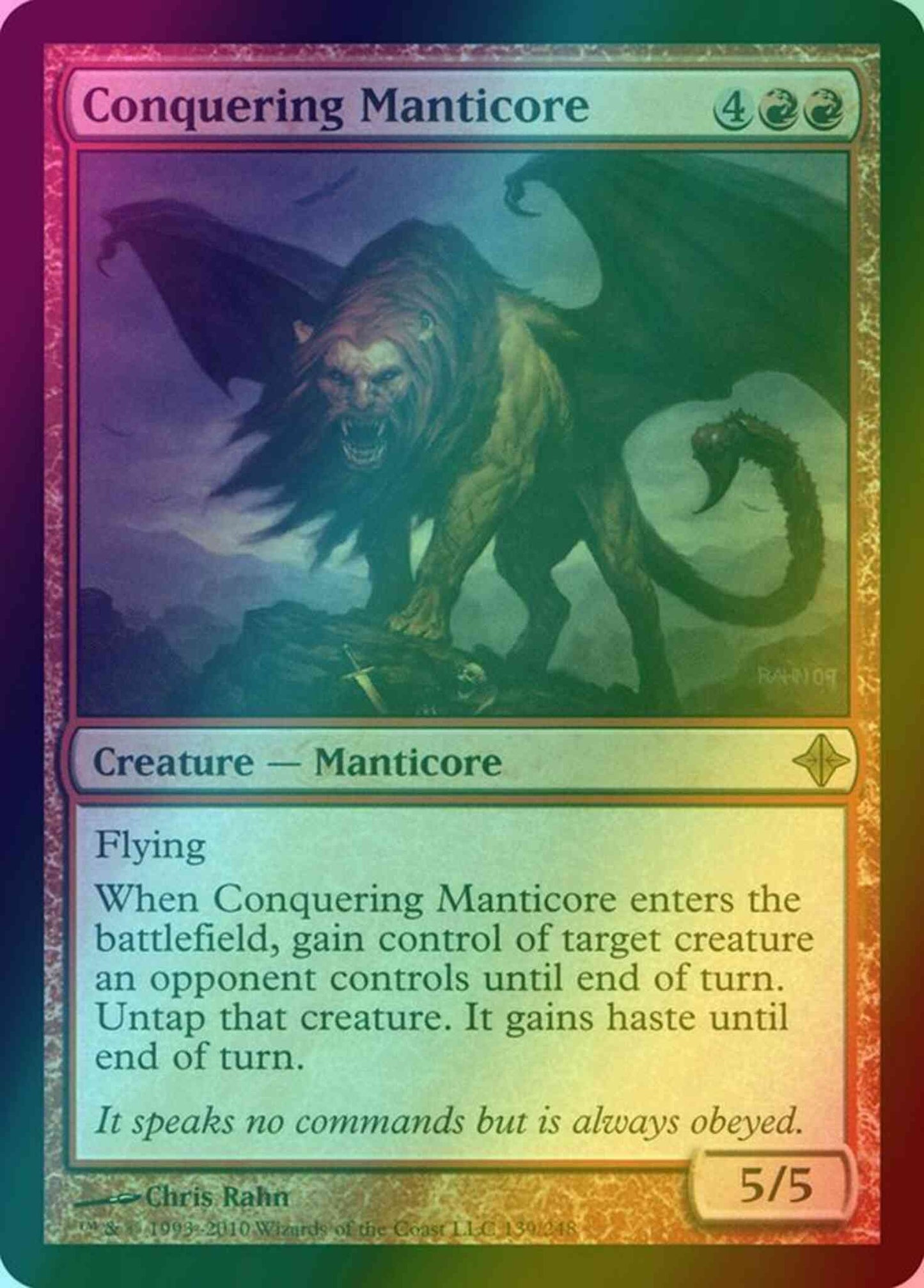 Conquering Manticore [139] [Rise Of The Eldrazi] [Foil]