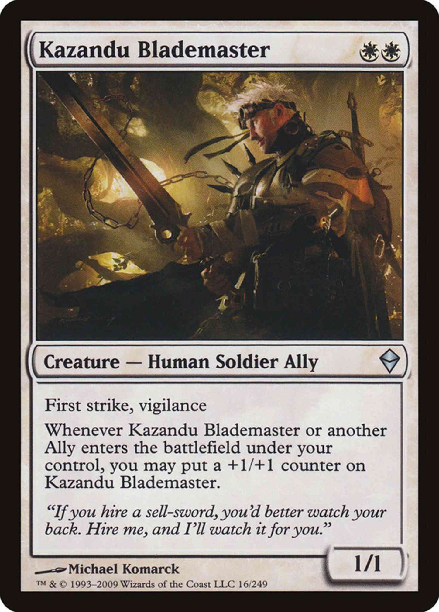Kazandu Blademaster [16] [Zendikar] [Non-Foil]