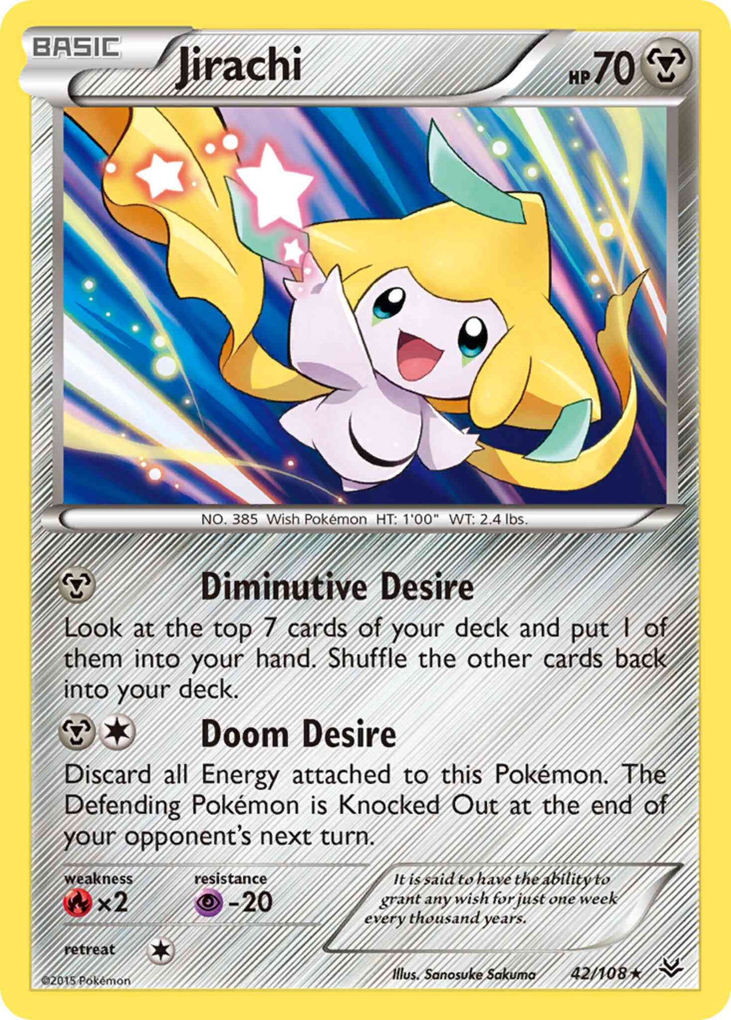 Jirachi - 42/108 - Rare Holo [xy6-42] [Holo]