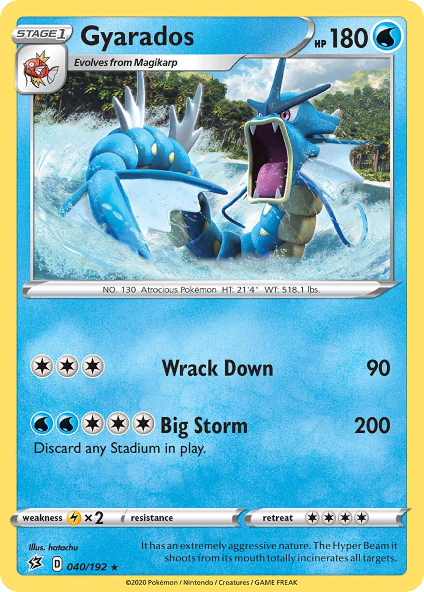 Gyarados - 040/192 - Rare Holo [swsh2-040] [Holo]