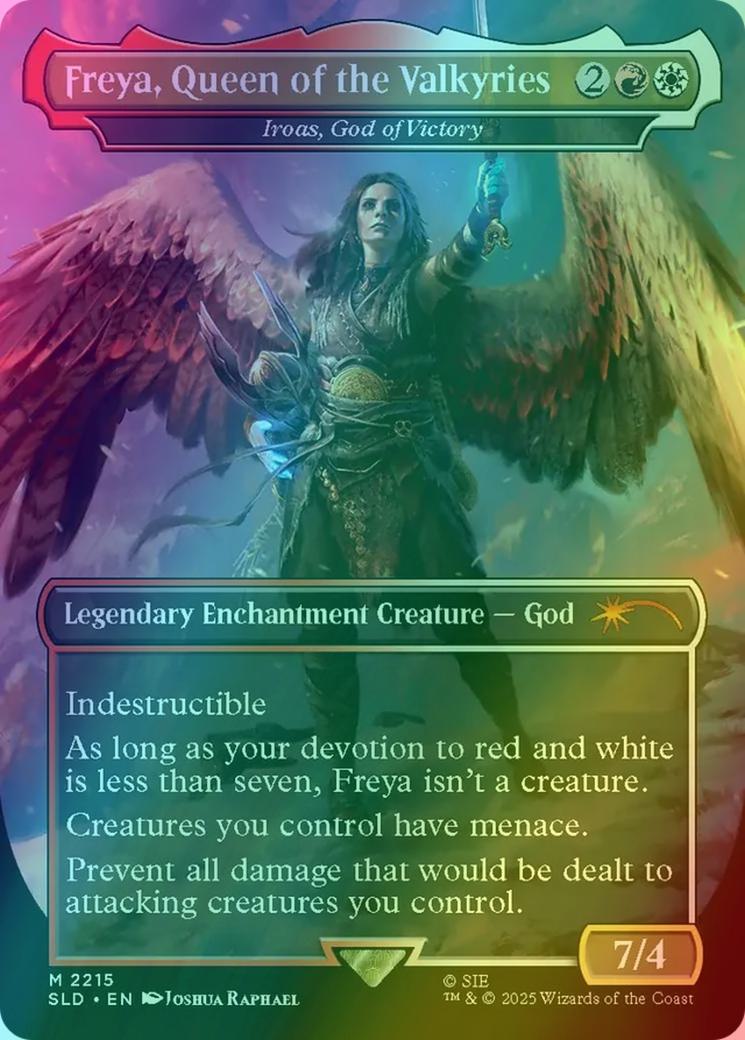Freya, Queen of the Valkyries - Iroas, God of Victory [2215] [Borderless] [God of War: Norse] [Secret Lair Drop] [Foil]