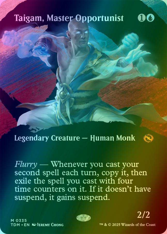 Taigam, Master Opportunist [335] [Borderless] [Clan] [Tarkir: Dragonstorm] [Foil]