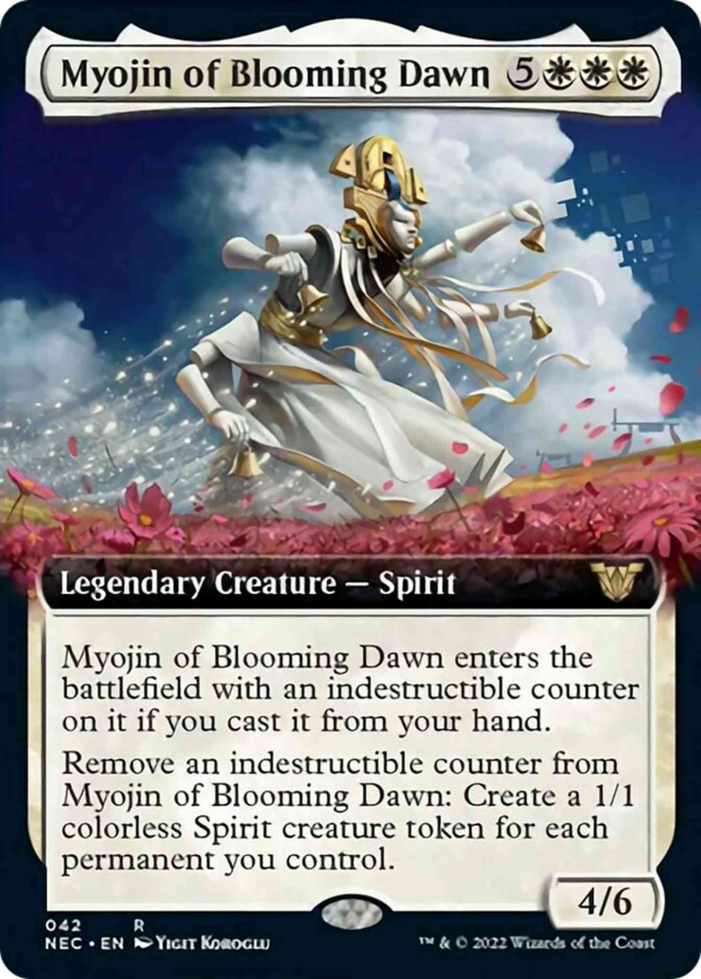 Myojin of Blooming Dawn [42] [Extended Art] [Kamigawa: Neon Dynasty: Commander] [Non-Foil]