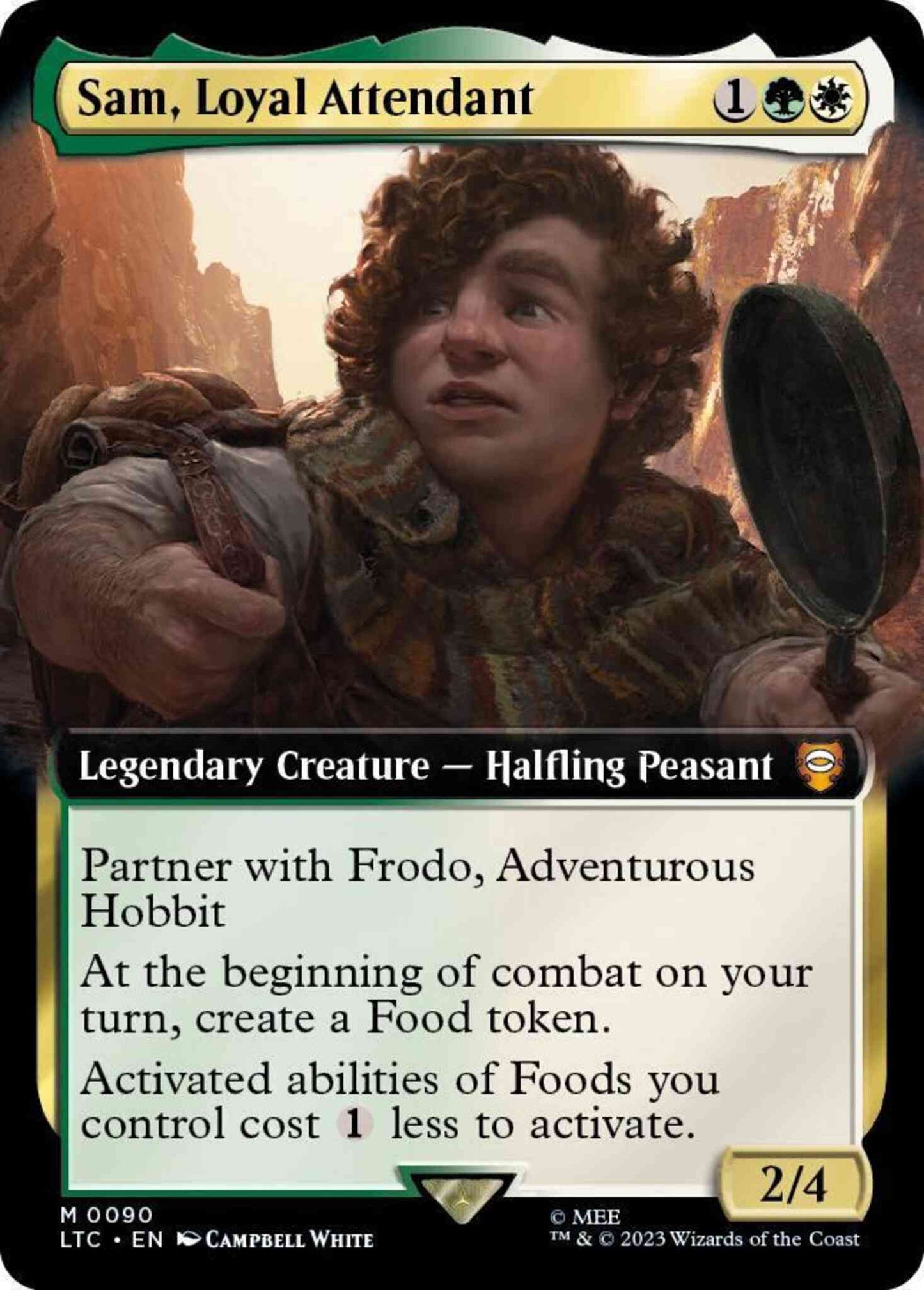 Sam, Loyal Attendant [90] [Extended Art] [The Lord of the Rings: Tales of Middle-earth: Commander] [Non-Foil]