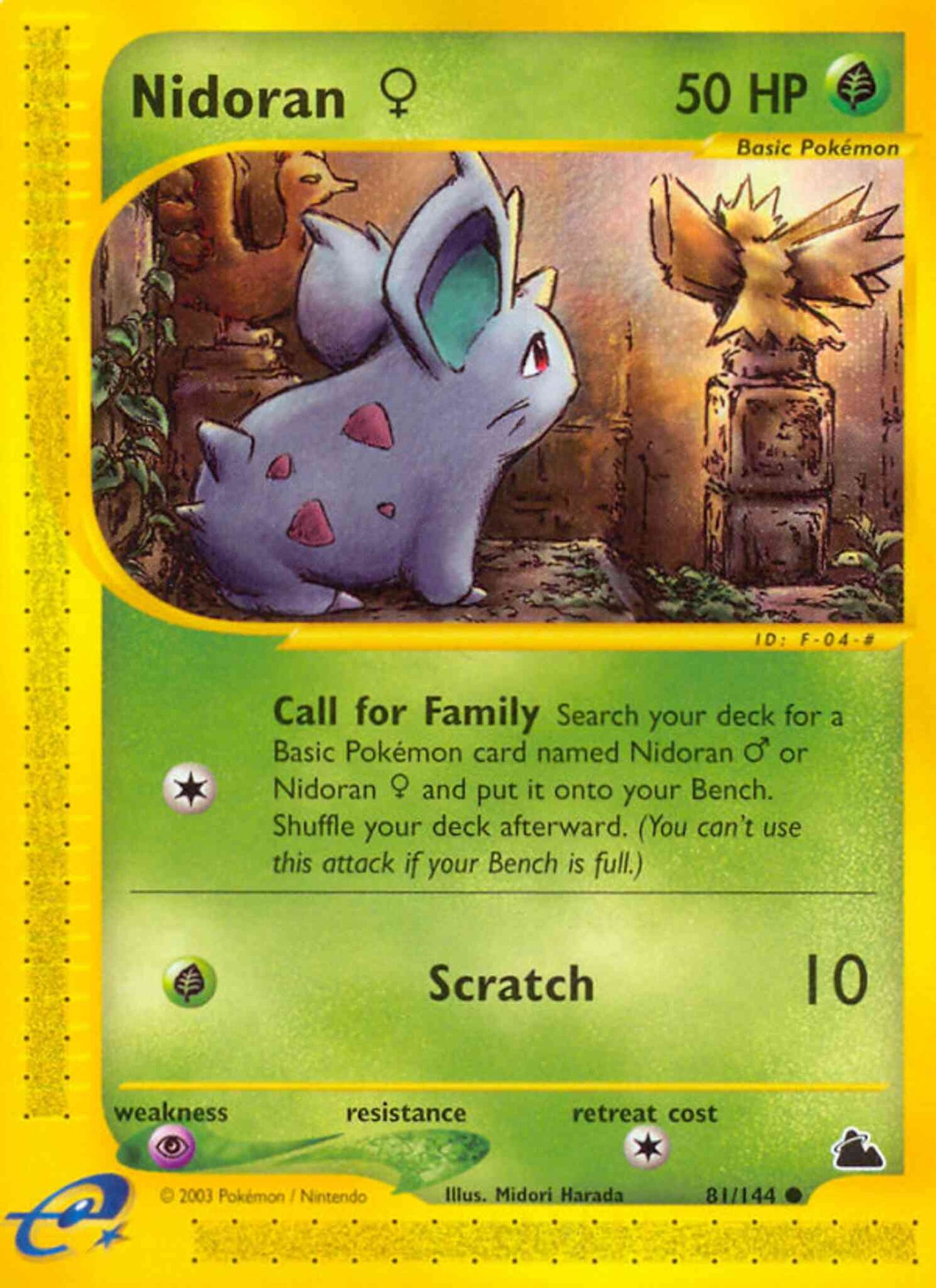 Nidoran♀ - 81/144 - Common [ecard3-81] [Non-Holo]