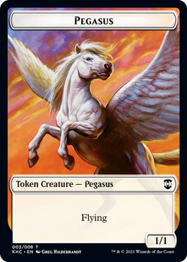 Kithkin Soldier Token (02) // Pegasus Token (03) [Kaldheim Commander Tokens] [Non-Foil]