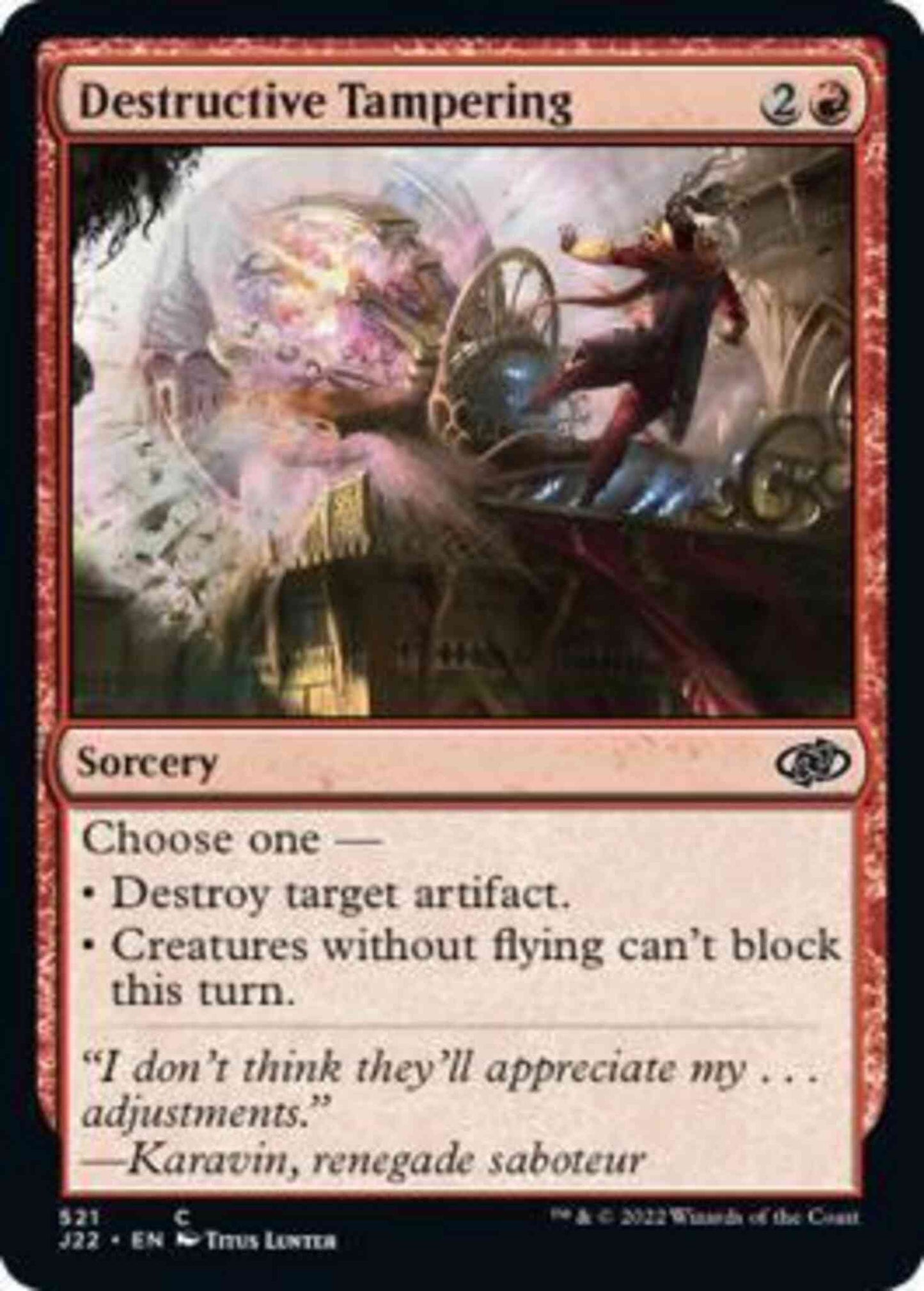 Destructive Tampering [521] [Jumpstart 2022] [Non-Foil]