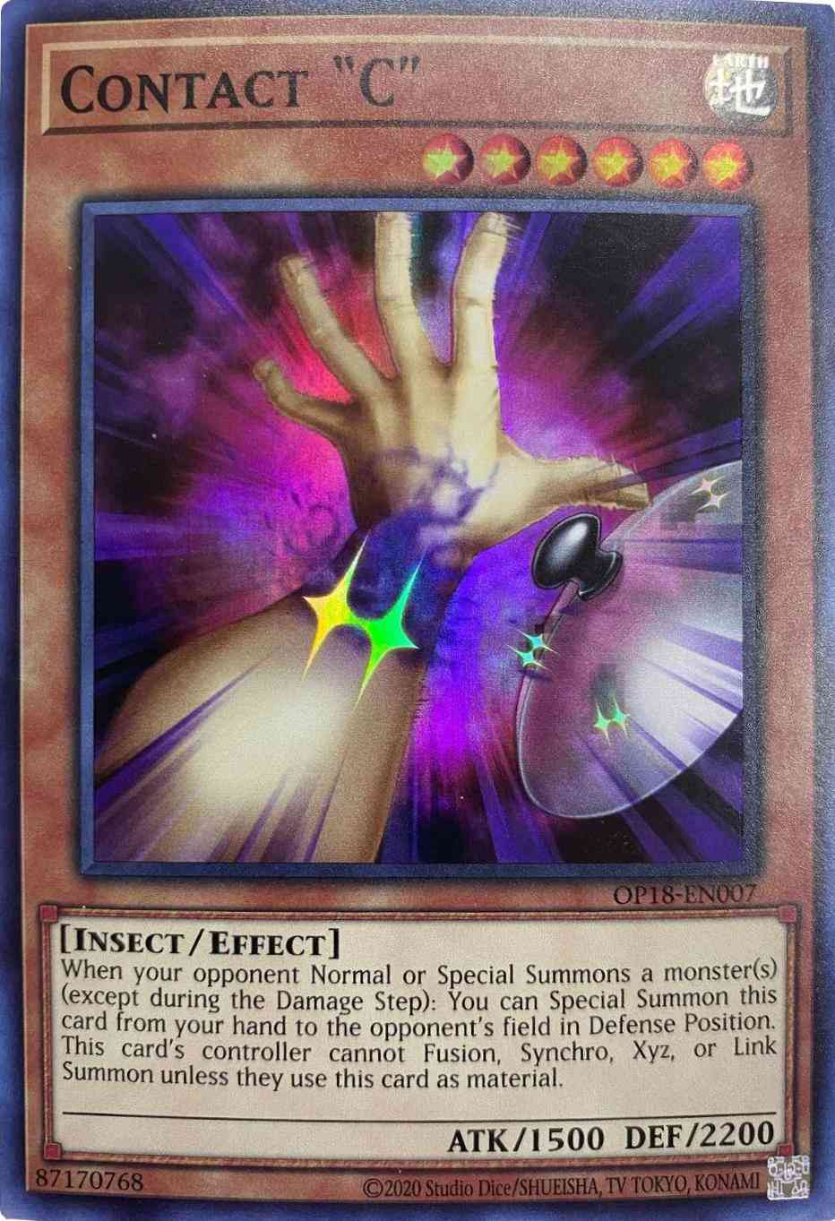 Contact "C" - OP18-EN007 - Super Rare - Unlimited