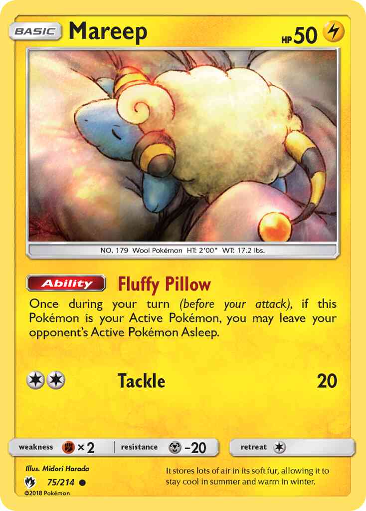Mareep - 75/214 - Common [sm8-75] [Reverse Holo]