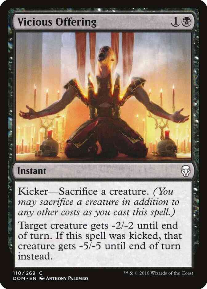 Vicious Offering [110] [Dominaria] [Non-Foil]