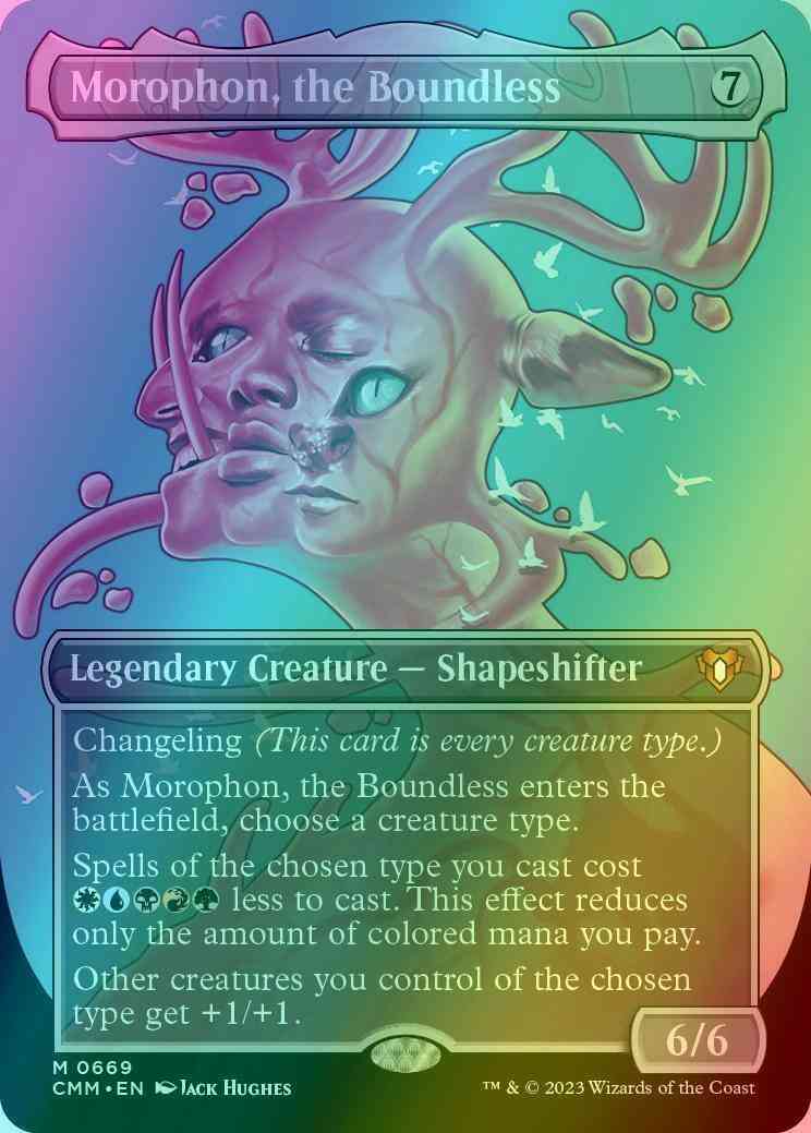 Morophon, the Boundless [669] [Borderless] [Profile] [Commander Masters] [Foil]