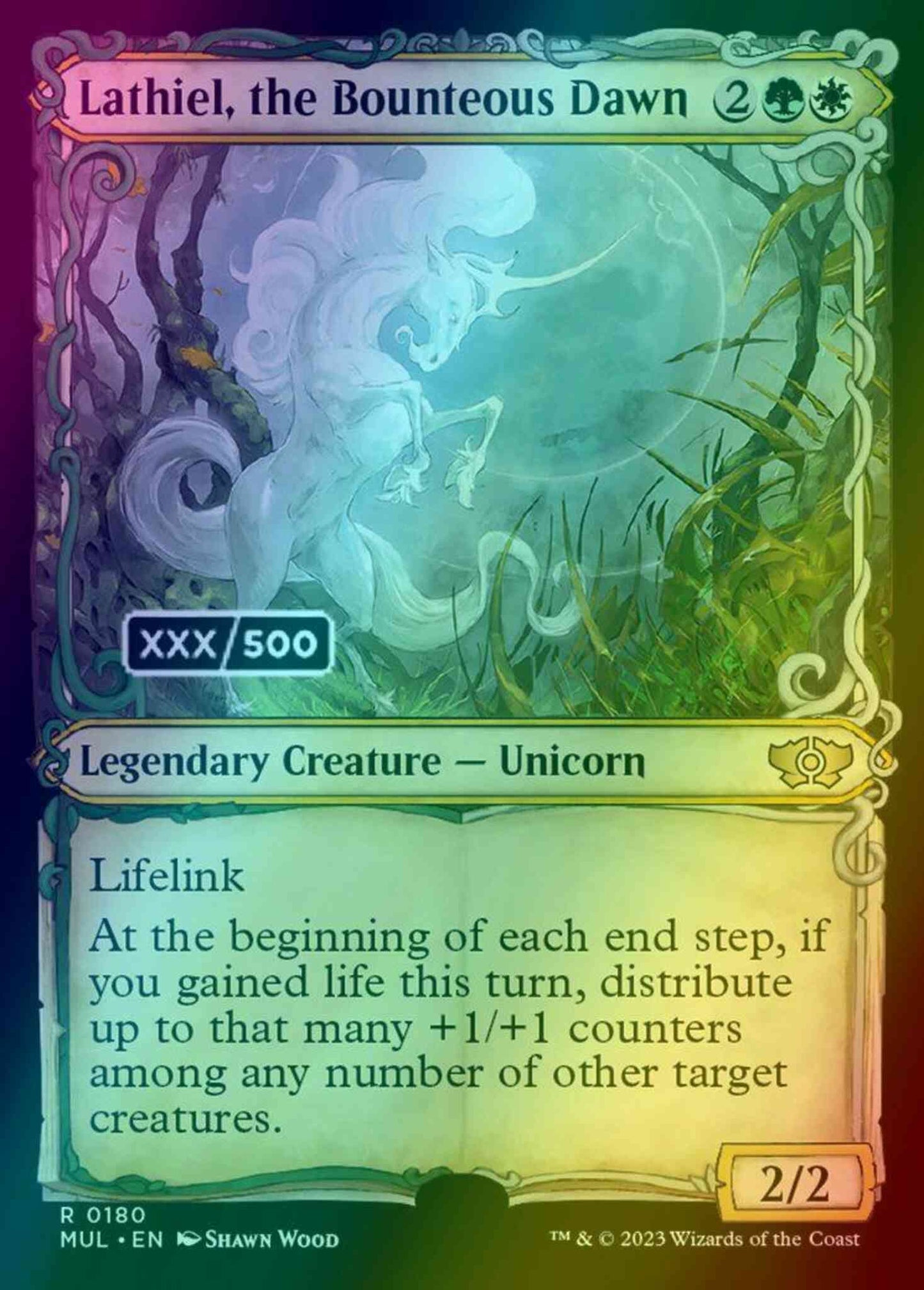 Lathiel, the Bounteous Dawn - Serial Numbered [180z] [Planar Showcase] [Multiverse Legends] [Foil]