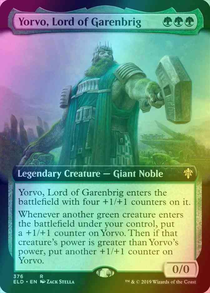 Yorvo, Lord of Garenbrig [376] [Extended Art] [Throne of Eldraine] [Foil]