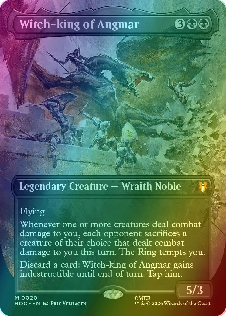 Witch-king of Angmar [20] [Borderless] [Classic Artist] [Box Topper] [The Hobbit: Commander] [Foil]