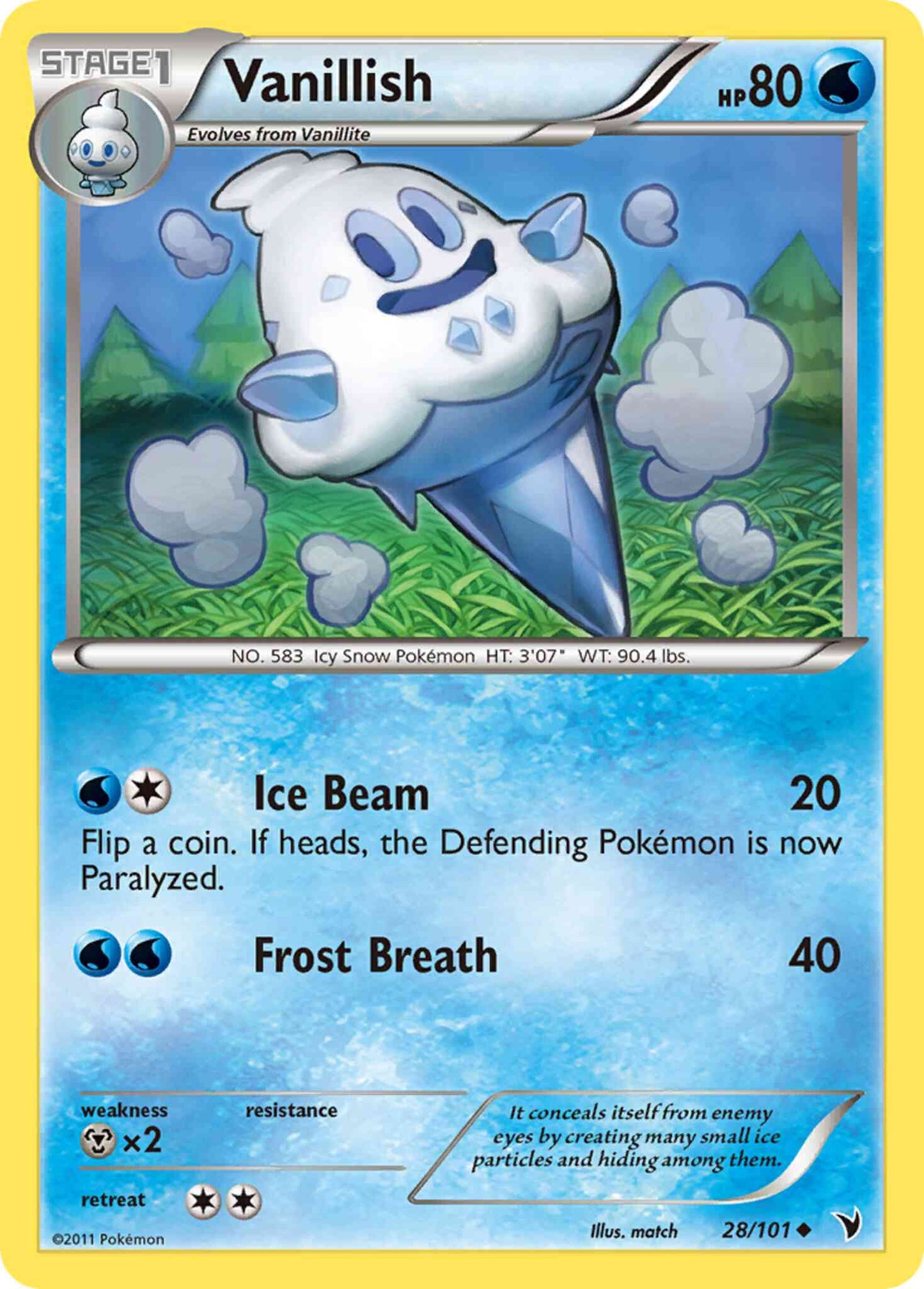 Vanillish - 28/101 - Uncommon [bw3-28] [Non-Holo]