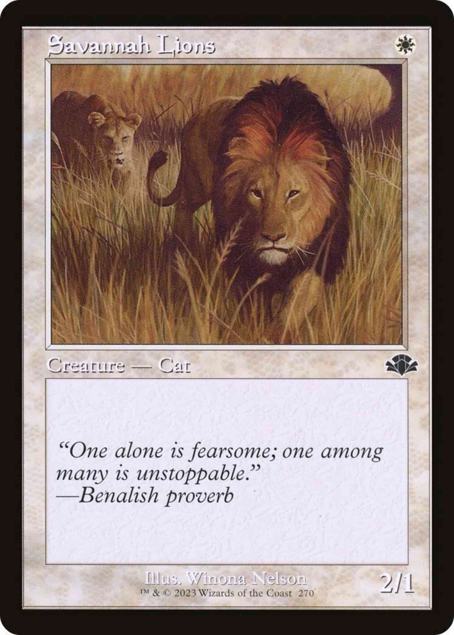 Savannah Lions [270] [Retro Frame] [Dominaria Remastered] [Non-Foil]