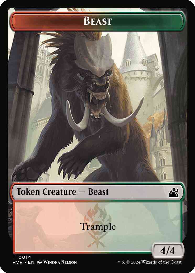 Beast Token [14] [Ravnica Remastered: Tokens] [Non-Foil]