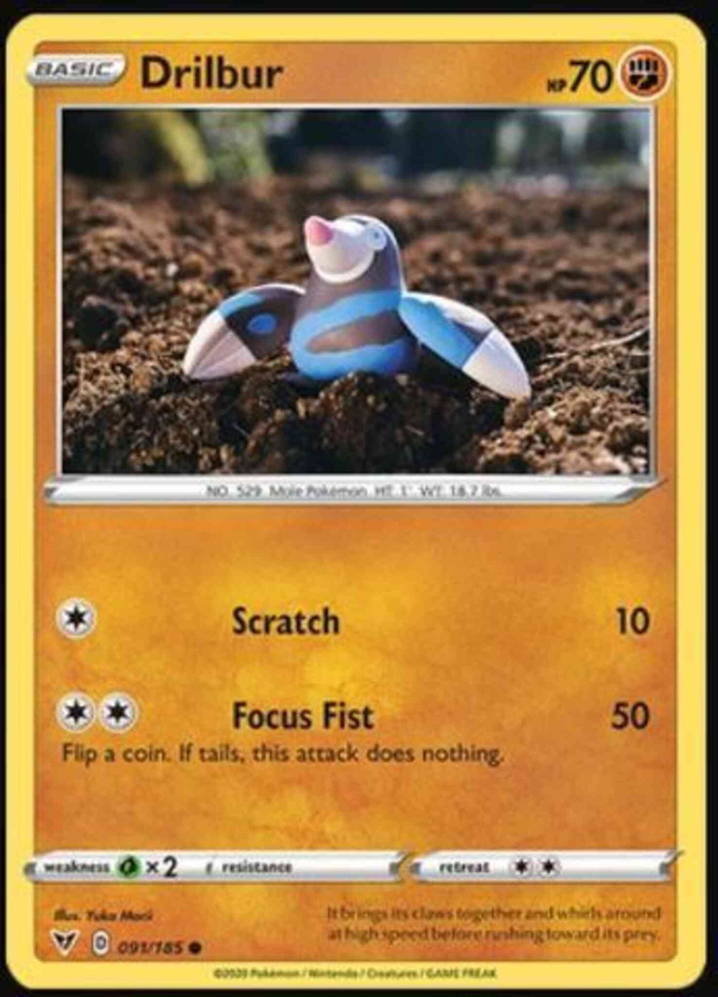 Drilbur - 091/185 - Common [swsh4-091] [Reverse Holo]
