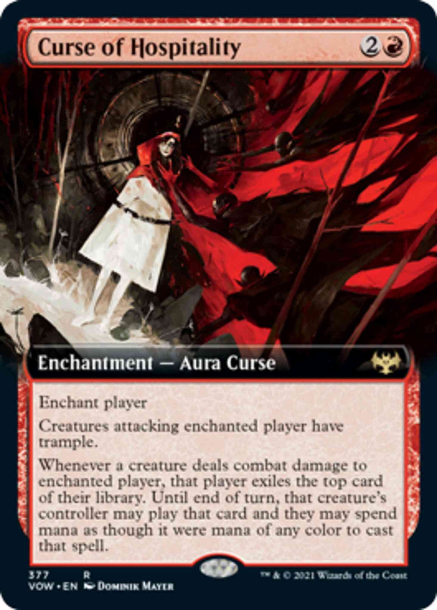 Curse of Hospitality [377] [Extended Art] [Innistrad: Crimson Vow] [Non-Foil]
