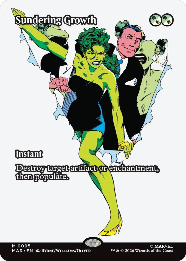 Sundering Growth [95] [Borderless] [Source Material] [Marvel Universe] [Non-Foil]