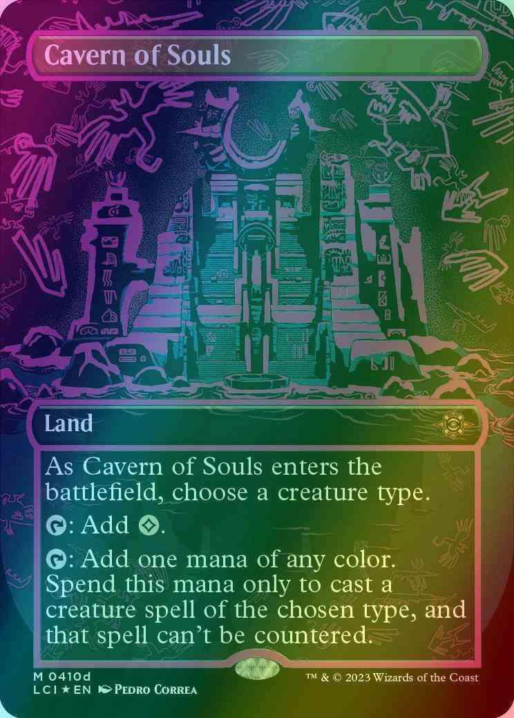 Cavern of Souls [410d] [Neon Ink Showcase] [Purple] [The Lost Caverns of Ixalan] [Foil]
