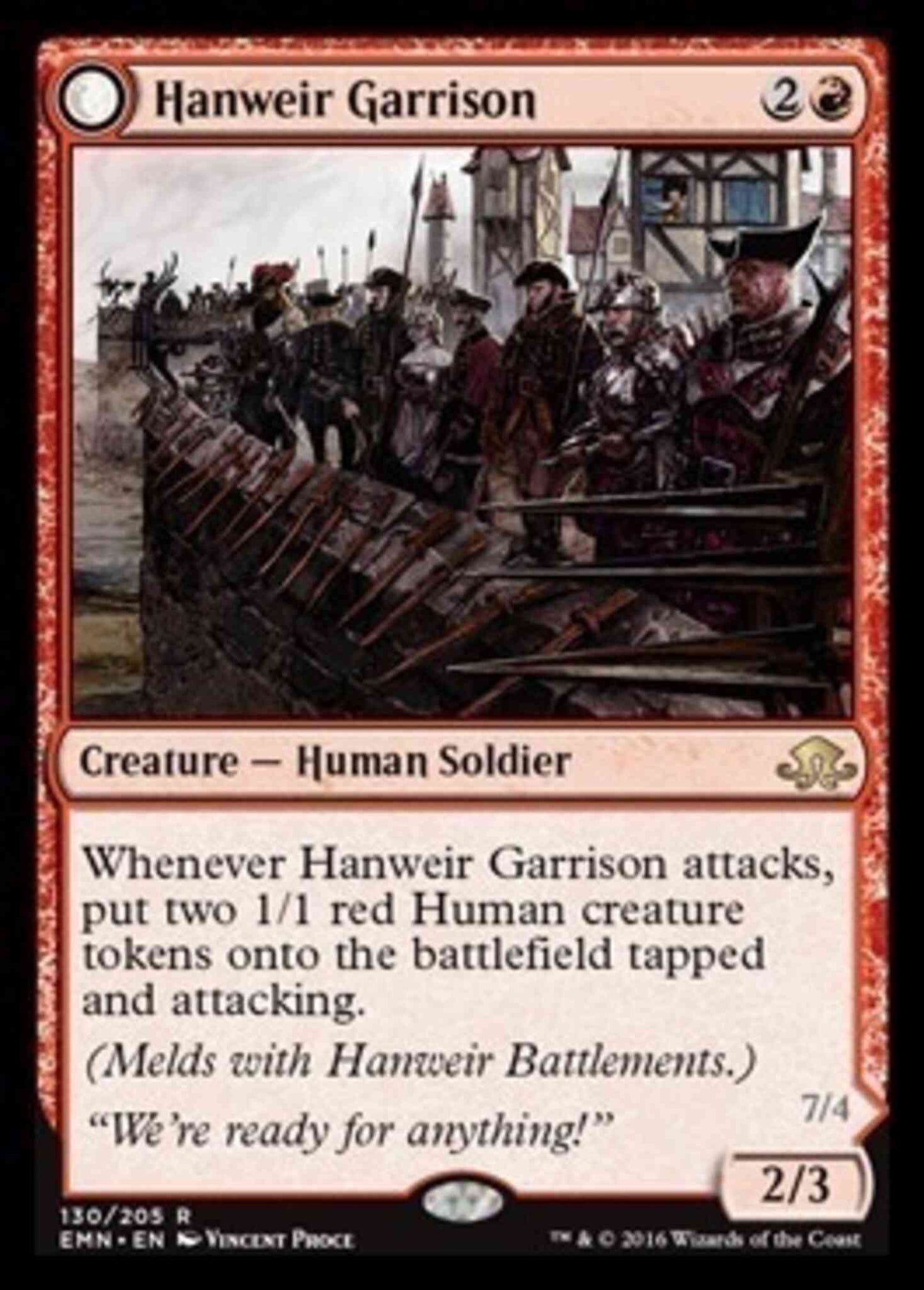 Hanweir Garrison // Hanweir, the Writhing Township [130a] [B] [Eldritch Moon] [Non-Foil]