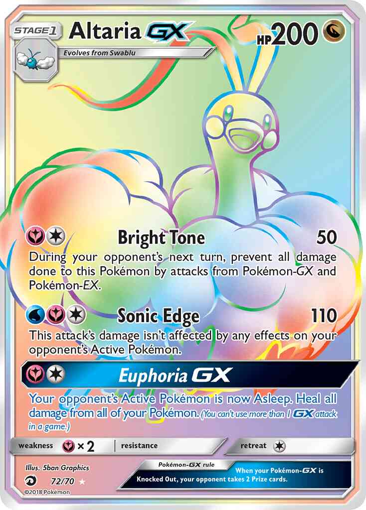 Altaria-GX - 72/70 - Rare Secret [sm75-72] [Secret]