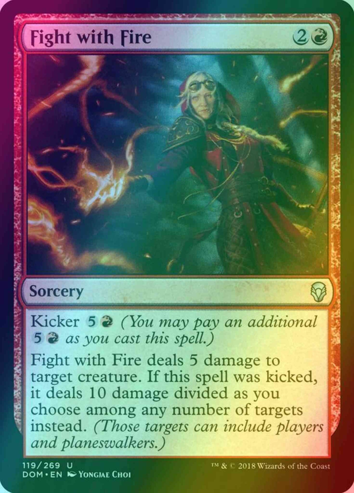Fight with Fire [119] [Dominaria] [Foil]