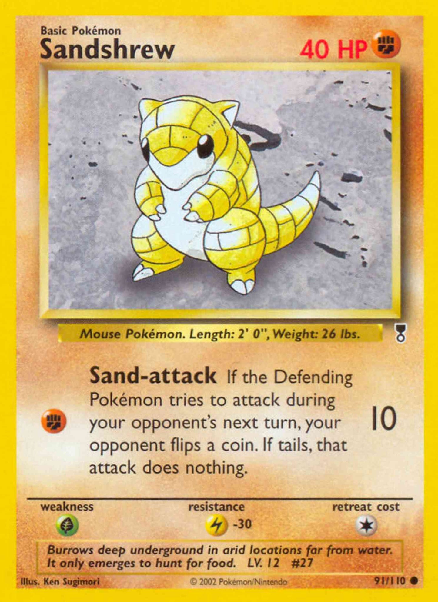 Sandshrew - 91/110 - Common [base6-91] [Reverse Holo]