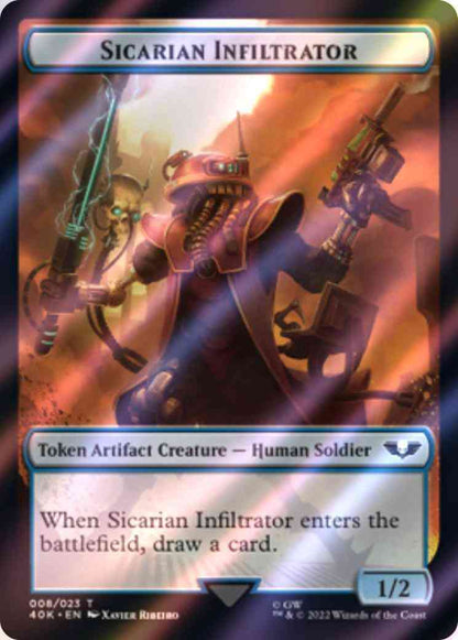 Sicarian Infiltrator Token (08) // Soldier Token (03) [Universes Beyond: Warhammer 40,000: Tokens] [Surge Foil]