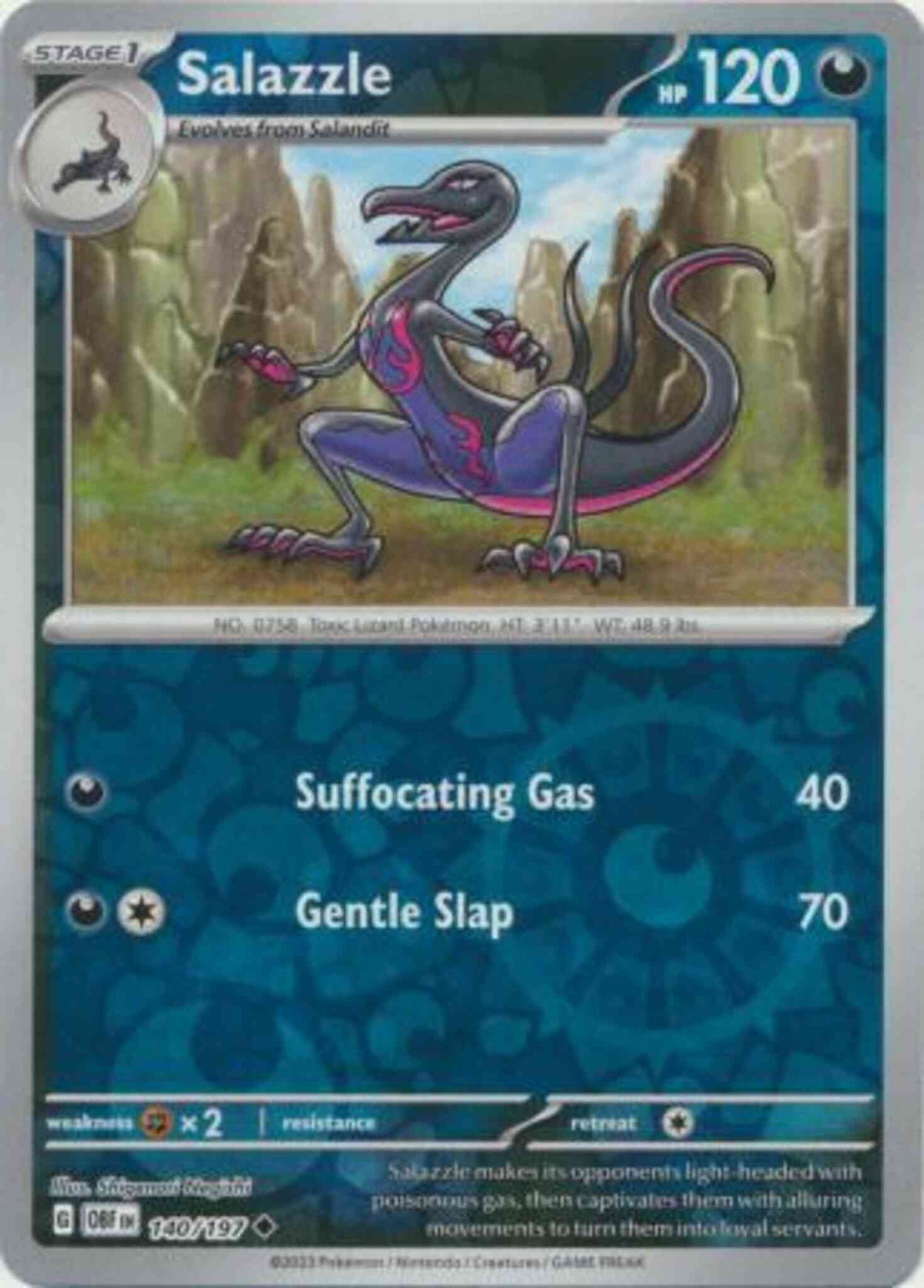 Salazzle - 140/197 - Uncommon [sv03-140] [Reverse Holo]