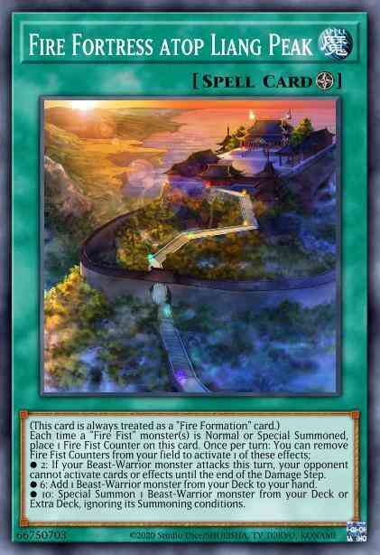 Fire Fortress atop Liang Peak - FIGA-EN018 - Secret Rare - 1st Edition