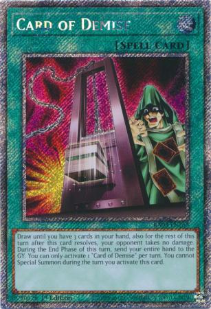 Card of Demise - RA03-EN265 - Platinum Secret Rare - 1st Edition