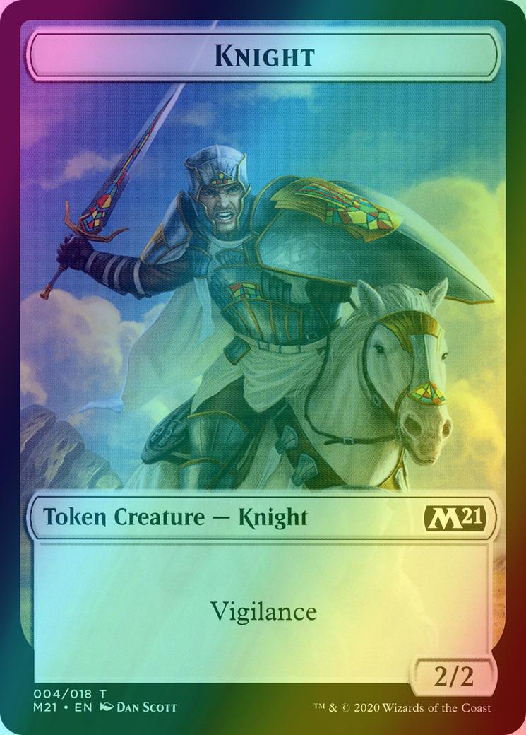 Angel Token (01) // Knight Token (04) [Core Set 2021 Tokens] [Foil]