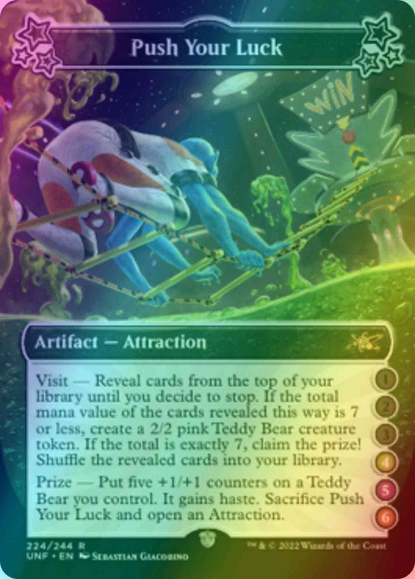 Push Your Luck (4/5/6) [224b] [Borderless] [Unfinity] [Foil]